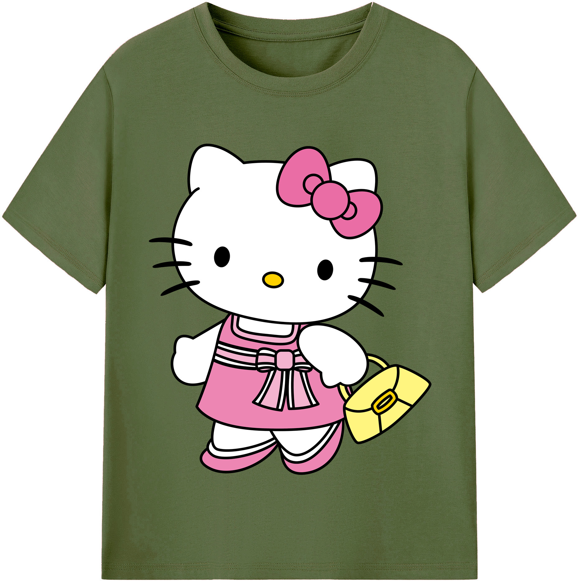 （画像用） Hello Kitty ハローキティ 綿100％半袖Tシャツ（フロントプリント）